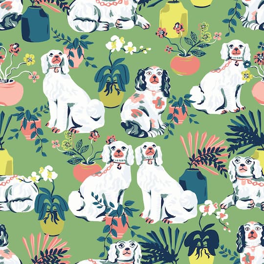 NuWallpaper PrintFresh Jade Good Dog Peel &#x26; Stick Wallpaper